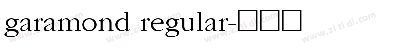 garamond regular字体转换 garamond regular字体转换